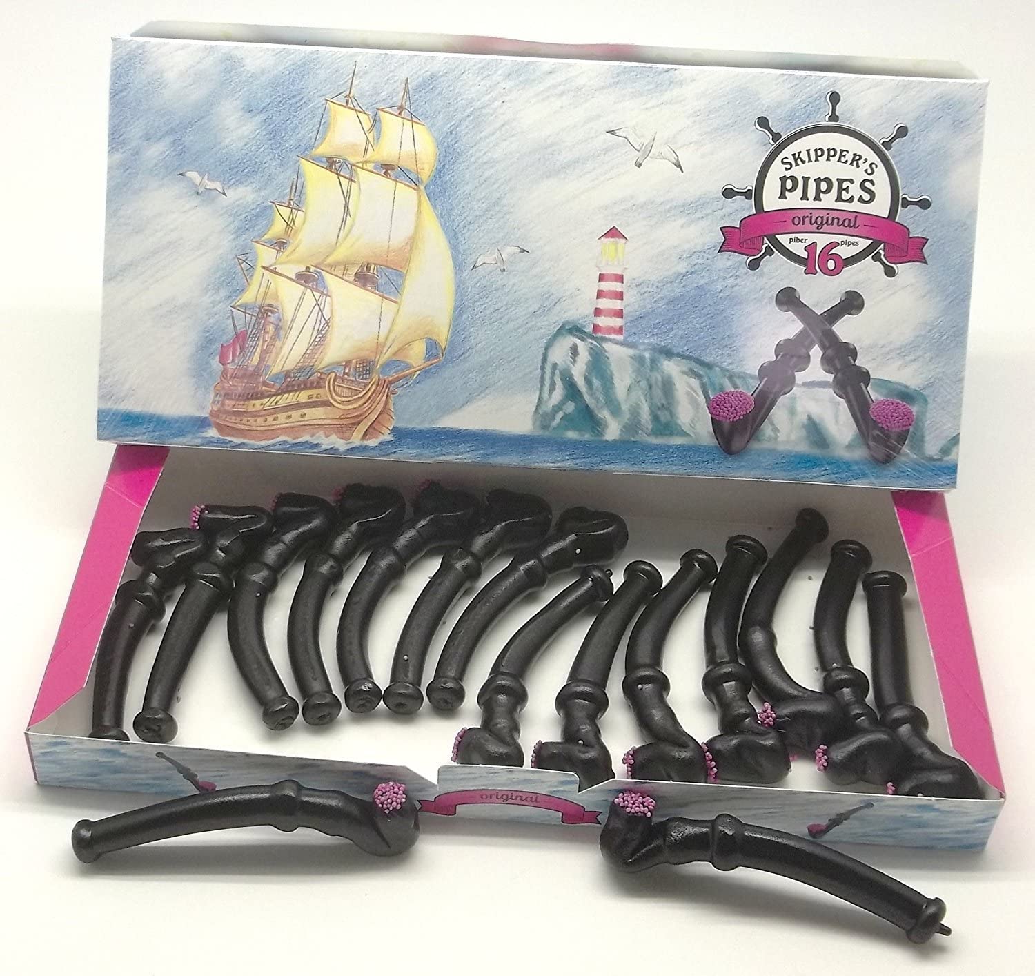 Uk Skippers Liquorice Pipes X 16 Pack Québec Candy