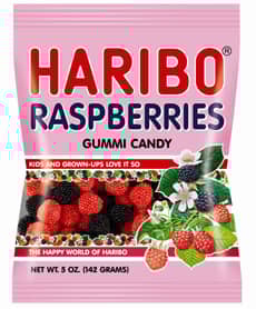 TURKEY - Haribo Raspberries (Berries) 140g (5 oz x 12 units)
