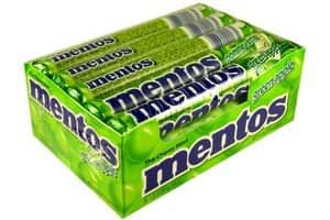 BRAZIL - Mentos Green Apple Roll 1.32 oz Roll 15 units