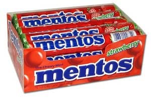 BRAZIL - Mentos Strawberry Roll 1.32 oz Roll 15 units
