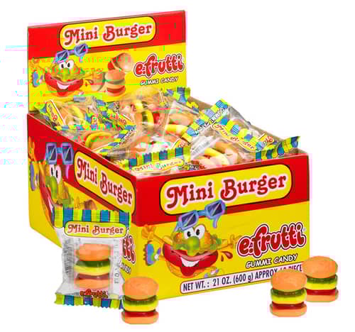 China - eFrutti Gummi Mini Burgers (wrapped) 60 units