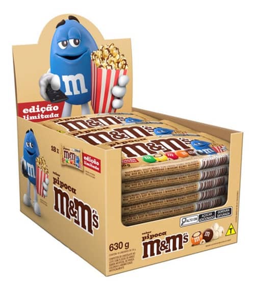 BRAZIL - M&M POPCORN (PIPOCA) 35g x 18 UNITS (BEST BEFORE FEBRUARY 23,2026)