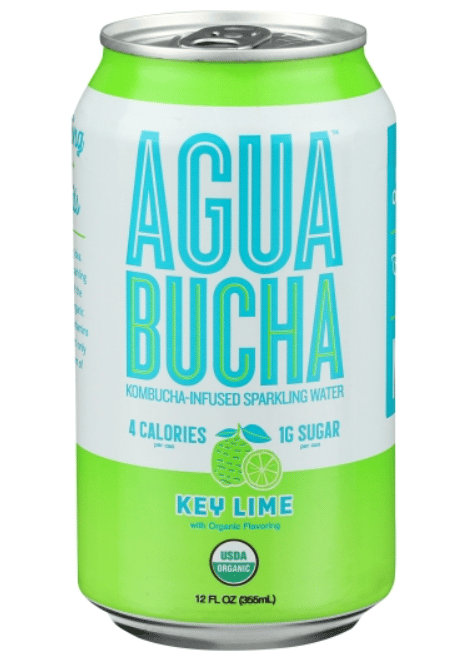 US - BEVERAGE - Agua Bucha - Key Lime 12 fl oz (355 ml) x 12 Cans (Buyer is responsible if drinks may leak during shipping and weather)