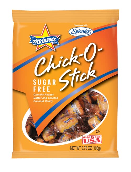 US - Sugar Free - Atkinson Chick-O-Stick Peg Bag 3.75oz (106g) 12 Units