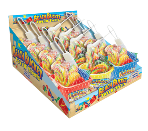 CHINA- Novelty - Beach Bucket Toys N Treats 1.48oz (42g) x 12 units