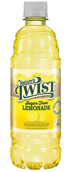 US - BEVERAGE - Nature Twist Sugar Free Lemonade 16.9 fl OZ (500ML) x 24 UNITS (Buyer is responsible if drinks may leak during shipping and weather)