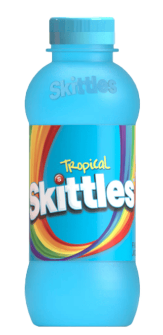 US - BEVERAGE - Skittles - Tropical 14 OZ (414ML) x 12 UNITS (Buyer is responsible if drinks may leak during shipping and weather)