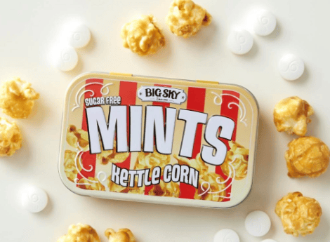 (S2-04) Canada - Big Sky - Sugar Free Mints - Kettlecorn Flavour 50g x 6 units