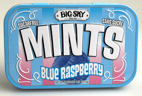 Canada - Big Sky - Sugar Free Mints - Blue Raspberry Flavour 50g x 6 units