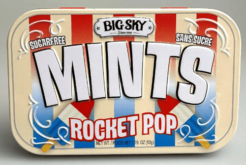 Canada - Big Sky - Sugar Free Mints - Rocket Pop Flavour 50g x 6 units