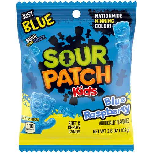 Mexico - Sour Patch Kids - Blue Raspberry Peg Bag 3.6oz (102g) x 12 Units