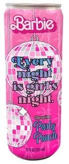 BEVERAGE - BOSTON AMERICA - Fizzy Pop - Barbie Party Punch 355ml x 12 units (Buyer is responsible if drinks may leak during shipping and weather)