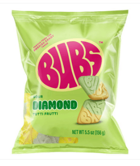 BUBS Peg Bag - Sour Diamond Tutti Fruitti 5.5oz(156g) x 8 Units