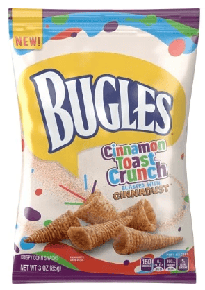 US - Chips - Bugles - Cinnamon Toast Crunch with Cinnadust 3oz (85g) x 6 units (chips bags may be deflated during shipping)