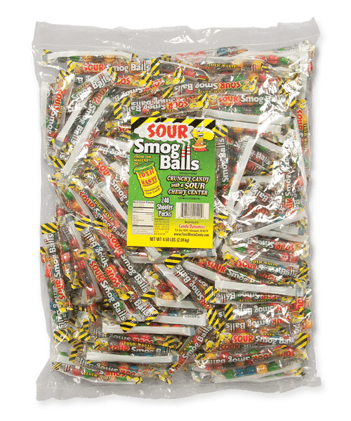 (S2-06) Pakistan - Bulk - Toxic Waste Sour Smog Balls Shooters Packs 240 pieces x 1 Bag