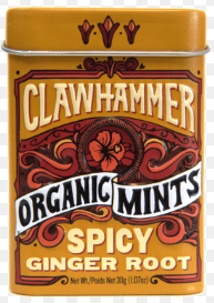(S2-04) Canada - Big Sky - Candy TIN Clawhammer Mints - Spicy Ginger Root x 12 units
