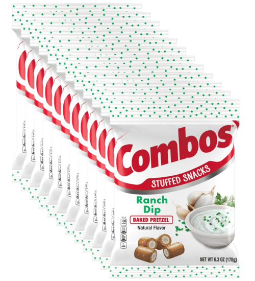 US - CASE - Combos Family Ranch Dip 6.3oz (178 G) x 12 units.