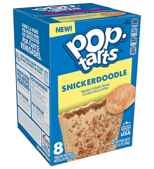 (S2-07) US - Cool - Pop Tarts - Snickerdoodle (8 Toasters) 13.50oz (384g) x 1 Box (Boxes with minor damage due to shipping)