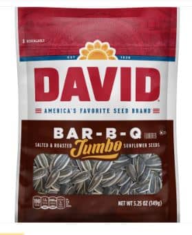 US - David Jumbo Sunflower Seeds - BBQ 5.25 oz (149g) x 12 units