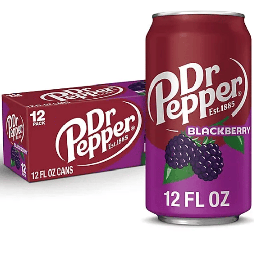 Beverage - Dr Pepper - Blackberry 12 floz (355ml) x 12 cans (Buyer is responsible if drinks may leak during shipping and weather)