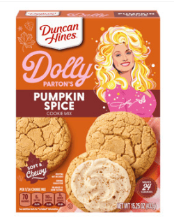 Xmas - Single - DUNCAN HINES Dolly Parton Pumpkin Spice Cookie Mix 15.25oz (432g) x 1 Unit