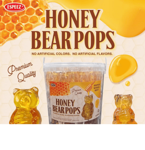 (S2-06) CHINA - Espeez Honey Bear Pops (handmade with Real Honey) x 115 units