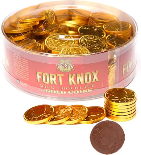 Netherlands - Fort Knox Gold Coins Milk Chocolate 180 units