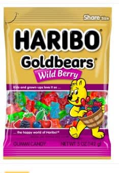 US - Haribo Gold Bears - Wild Berry 5oz(142g) x 12 Units