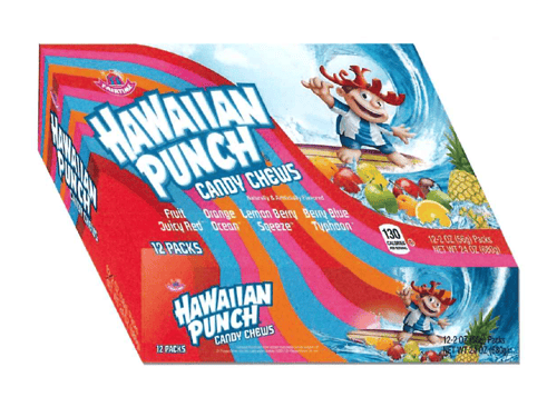 US - ADAMS & BROOKS Hawaiian Punch Chews Bar 1.5oz (42g) x 24 units