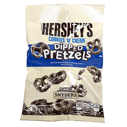(S2-07) Us - Hershey Cookies N Creme Dipped Pretzels Peg 4.25oz (120g) x 12 units