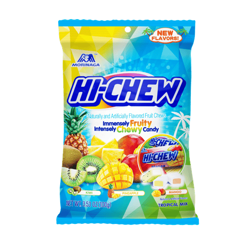 Taiwan- Hi-Chew Bag Tropical Mix 3.53oz (100g) x 6 units