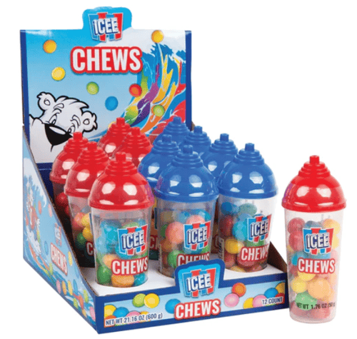 (S5-08) CHINA - Koko Icee Chews Candy Cup 1.76oz (50g) x 12 units