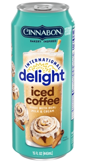 Us - BEVERAGE - INTERNATIONAL DELIGHT ICED COFFEE - CINNABON 15OZ (443ML) x 12 UNITS (Buyer is responsible if drinks may leak during shipping and weather)