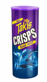 - Chips - Takis Crisps Blue Heat Can - 5.5oz (156g) x 15 Units