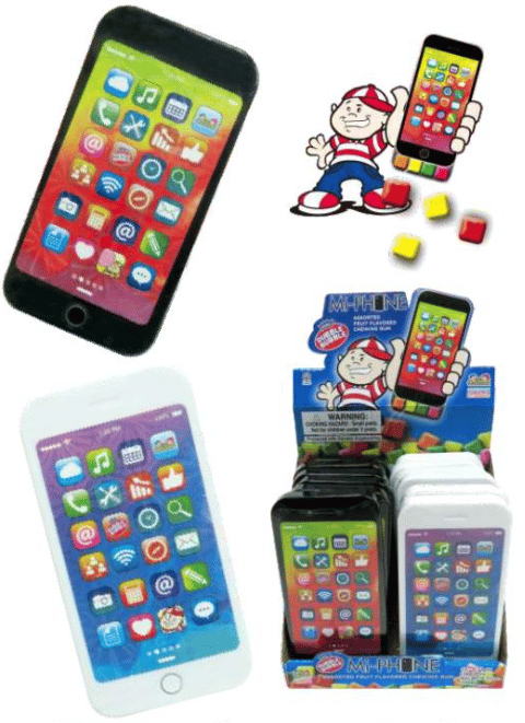 CHINA - Kidsmania - Mi-PHONE Dubble Bubble Gum x 12 units