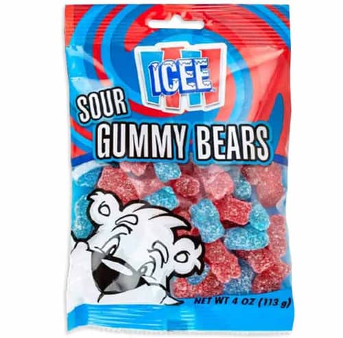 Spain - KoKo Icee Gummy Bears Peg Bag 3.98oz (113g) x 12 units
