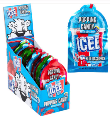 CHINA - Koko Novelty - ICEE Popping Candy Lollipop - Assorted 0.53oz (15g) x 18 units