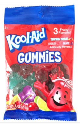 China - Kool-Aid Gummies Peg Bag - 4oz (114g) x 12 units