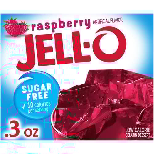 US - Sugar Free - Kraft Jell-O Dessert Mix - Raspberry 0.3oz X 24 Units