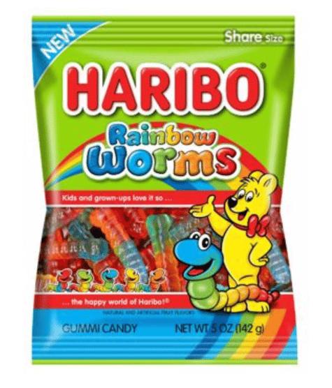 Germany - Haribo Rainbow Worm 5 oz x 12 units