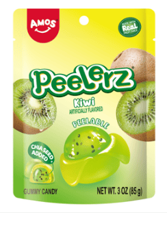 Amos Peelerz Gummy - KIWI 3oz(85g) x 24 Units
