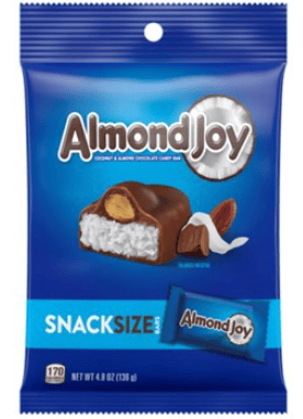 Us - Peg Bag - Almond Joy Snack Size - 4.8oz (136g) x 9 units