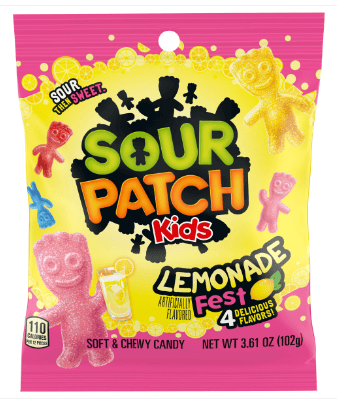 Canada - Sour Patch Kids - Lemonade Peg Bag 3.61oz (102g) x 12 units