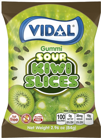 Spain- Peg Bag - Vidal Sour Kiwi Slices 3.5oz (100g) x 14 units