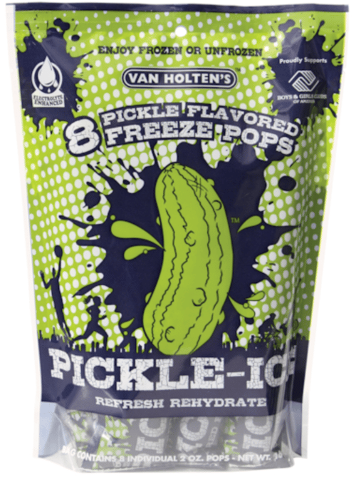 Us - Van Holten - Pickle-Ice Freeze Pop 8pk, 2 fl oz (60ml) x 6 Bags (Buyer is responsible if Pickle Juice may leak during shipping)