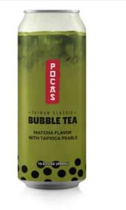 Beverage - Pocas Bubble Tea Matcha 16.5oz(490ml) x 24 Cans (Buyer is responsible if drinks may leak during shipping and weather)