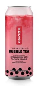 TAIWAN - Beverage - Pocas Bubble Tea Strawberry 16.5oz(490ml) x 24 Cans (Buyer is responsible if drinks may leak during shipping and weather)