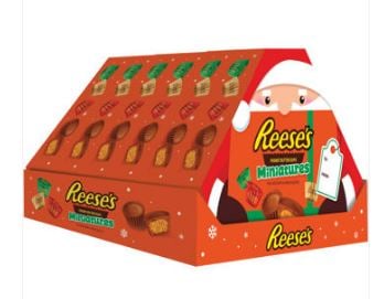 XMAS - REESE Peanut Butter Cup Miniatures With Holiday Foils Gift Box - 6.5 oz(184g) x 6 Units