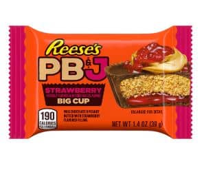 US - Reese's LE PB&J Strawberry Big Cup STANDARD Bar - 1.4oz(40g) x16 Units