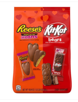 Valentine - REESES and KIT KAT Seasonal Shapes Assortment Sub Bag - 19.64 oz (557g) x 1 Bag